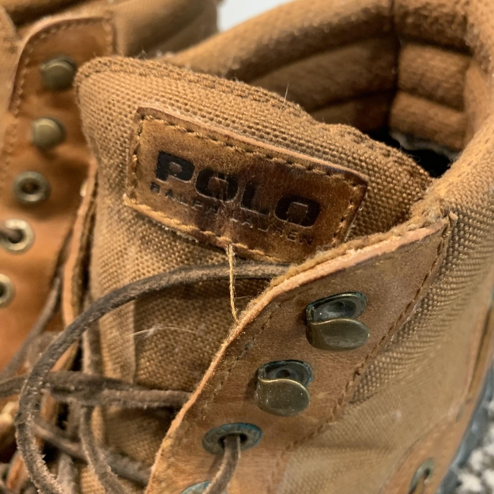 Polo Ralph Lauren Boots Mens Size 13 D Leather Combat Hiking MC4852 Ranger Moc - Picture 4 of 13